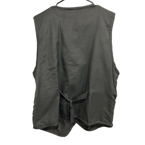 Vintage Diana Marco Black White Knit Button Front Vest Sz 2X - Picture 2 of 9